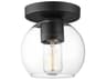 Maxim Lighting Knox 1-Light Black Globe Flush Mount