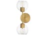 Maxim Lighting Knox 2-Light Natural Aged Brass Wall Sconce