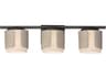 Maxim Lighting Draughtsman 3-Light Natural Wood Charcoal Black Vanity Light
