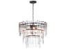 Maxim Lighting Warren 9-Light Dark Bronze Clear Glass Tiered Chandelier