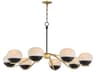 Maxim Lighting Lucerne 8-Light Black Natural Aged Brass Gold Globe Chandelier