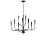 Maxim Lighting Vela 9-Light Black Candelabra Chandelier