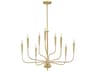 Maxim Lighting Vela 9-Light Satin Brass Candelabra Chandelier