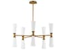 Maxim Lighting Krevat 10-Light Black Natural Aged Brass Chandelier