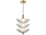 Maxim Lighting Metropolis 3-Light Satin Brass Glass LED Bowl Mini Pendant