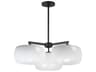 Maxim Lighting Glazed 3-Light White Black Drum Chandelier