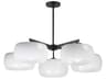 Maxim Lighting Glazed 5-Light White Black Drum Chandelier
