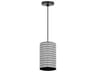 Maxim Lighting Shaka 1-Light Black White Cylinder Mini Pendant