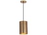 Maxim Lighting Shaka 1-Light Weathered Brass Cylinder Mini Pendant