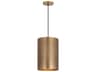 Maxim Lighting Shaka 1-Light Weathered Brass Cylinder Pendant