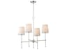 Maxim Lighting Huntington 4-Light Satin Nickel Glass Chandelier