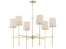 Maxim Lighting Huntington 6-Light Satin Brass Glass Chandelier