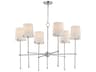 Maxim Lighting Huntington 6-Light Satin Nickel Glass Chandelier