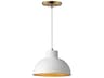 Maxim Lighting Rockport 1-Light White Natural Aged Brass Mini Pendant