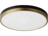 Maxim Lighting Dapper 1-Light Black Antique Brass LED Round Flush Mount