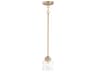 Maxim Lighting Acadia 1-Light Heritage Brass Glass Bell Mini Pendant
