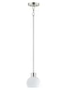 Maxim Lighting Coraline 1-Light Satin Nickel Glass Dome Mini Pendant