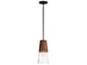 Maxim Lighting Carpenter 1-Light Walnut Black Brown Mini Pendant