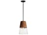 Maxim Lighting Carpenter 1-Light Walnut Black Brown Mini Pendant