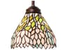 Meyda Wisteria 1-Light Mahogany Bronze Glass Tiffany Mini Pendant