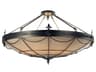 Meyda Halcyon 12-Light Bronze Glass Bowl Semi Flush Mount