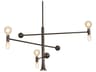 Meyda Alva 3 1-Light Black LED Chandelier