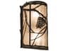 Meyda Whispering Pines 2-Light Oil Rubbed Bronze Glass Wall Sconce