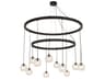 Meyda Bola 12-Light Black Glass Globe Chandelier