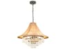 Meyda Mosier 4-Light Antique Brass Crystal Tiered Pendant