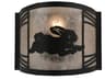 Meyda Rabbit On The Loose 1-Light Black Glass Wall Sconce