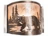 Meyda Bear At Lake 1-Light Bronze Glass Wall Sconce