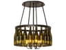Meyda Tuscan Vineyard 6-Light Black Glass Semi Flush Mount