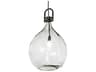 Meyda Euri Tanta 1-Light Black Chrome Glass Pendant