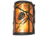 Meyda Whispering Pines 2-Light Oil Rubbed Bronze Glass Wall Sconce