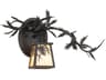 Meyda Pine Branch 1-Light Oil Rubbed Bronze Glass Wall Sconce