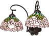 Meyda Tiffany Cabbage Rose 2-Light Mahogany Bronze Glass Vanity Light