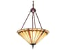 Meyda Belvidere 3-Light Mahogany Bronze Glass Tiffany Pendant