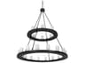 Meyda Loxley 24-Light Black Satin Wrought Iron Chandelier