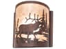 Meyda Elk At Lake 1-Light Driftwood Brown Wall Sconce