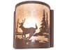 Meyda Deer At Lake 1-Light Driftwood Brown Wall Sconce