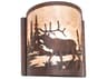 Meyda Elk At Lake 1-Light Driftwood Brown Wall Sconce