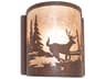 Meyda Deer At Lake 1-Light Driftwood Brown Wall Sconce