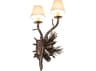 Meyda Pinewood 2-Light Taos Parchment Copper Traditional Wall Sconce