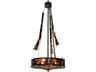 Meyda Roosevelt 6-Light Amber Mica Black Pendant