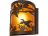Meyda Ducks In Flight in 1-Light Amber Mica Bronze Traditional Wall Sconce