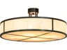 Meyda Cilindro 4-Light Sahara Taupe Idalight Bronze Semi Flush Mount