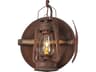 Meyda Miners Lantern 1-Light Clear Glass Brown Traditional Wall Sconce