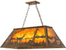 Meyda Deer At Lake at 6-Light Amber Mica Copper Traditional Linear Island Pendant