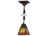 Meyda Prairie Dragonfly 1-Light Mahogany Bronze Glass Tiffany Empire Mini Pendant