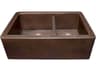 Native Trails Farmhouse Antique Copper Duet Kitchen Sink